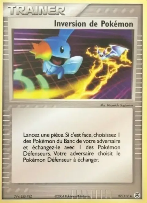 Carte Pokémon Inversion de Pokémon 097/112, extension EX Rouge Feu & Vert Feuille