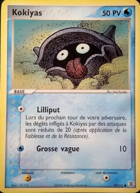 Carte Pokémon Kokiyas 079/112, extension EX Rouge Feu & Vert Feuille