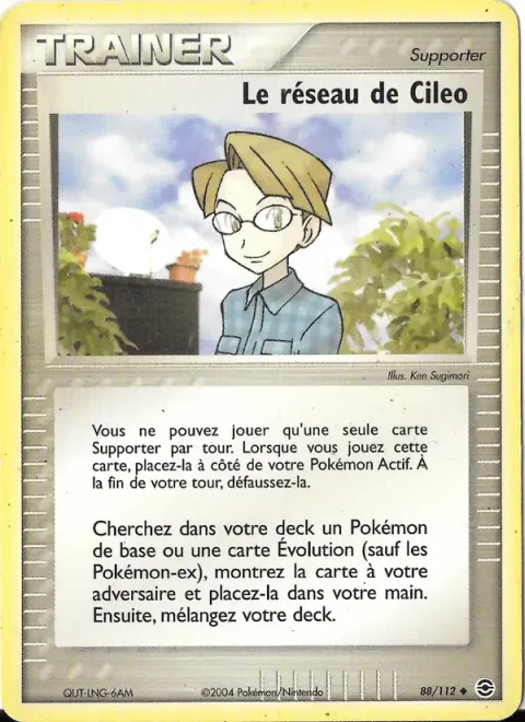 Carte Pokémon Le réseau de Cileo 088/112, extension EX Rouge Feu & Vert Feuille