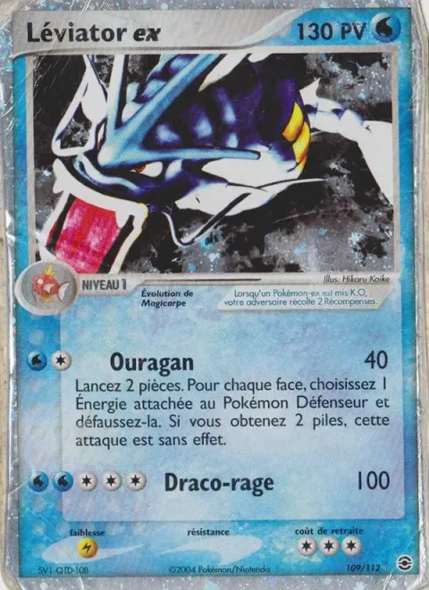 Carte Pokémon Léviator ex 109/112, extension EX Rouge Feu & Vert Feuille