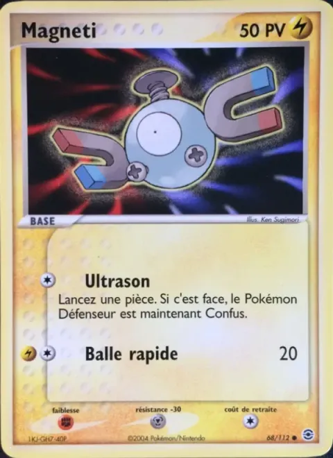 Carte Pokémon Magnéti 068/112, extension EX Rouge Feu & Vert Feuille