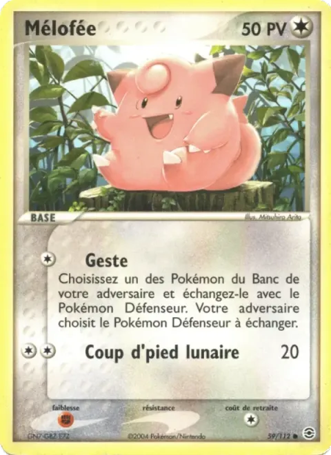 Carte Pokémon Mélofée 059/112, extension EX Rouge Feu & Vert Feuille