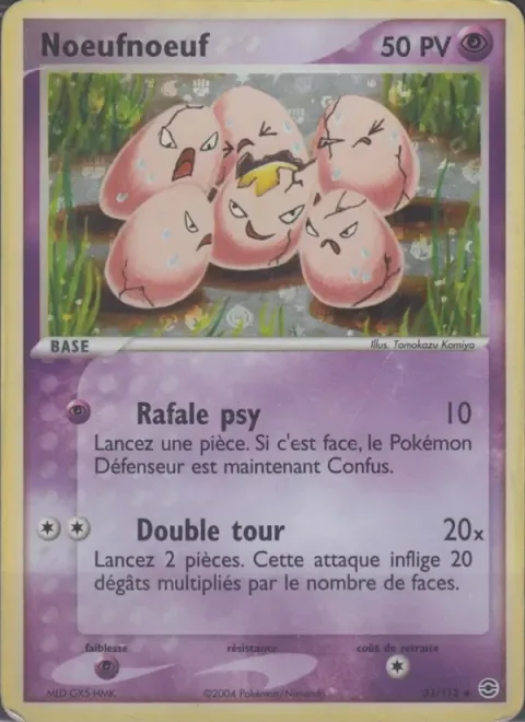 Carte Pokémon Noeufnoeuf 033/112, extension EX Rouge Feu & Vert Feuille
