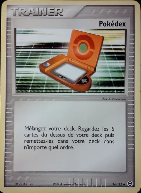 Carte Pokémon Pokédex 096/112, extension EX Rouge Feu & Vert Feuille