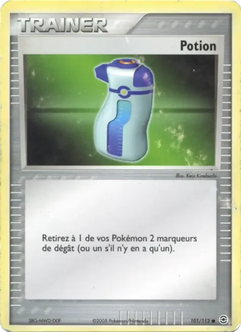 Carte Pokémon Potion 101/112, extension EX Rouge Feu & Vert Feuille
