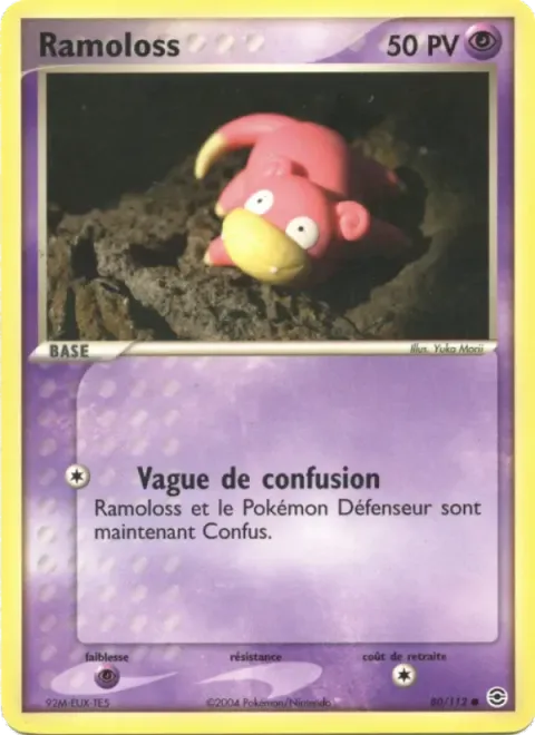 Carte Pokémon Ramoloss 080/112, extension EX Rouge Feu & Vert Feuille