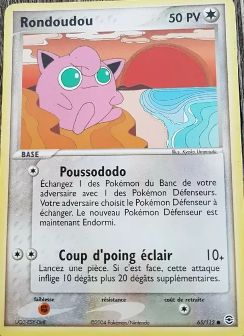 Carte Pokémon Rondoudou 065/112, extension EX Rouge Feu & Vert Feuille
