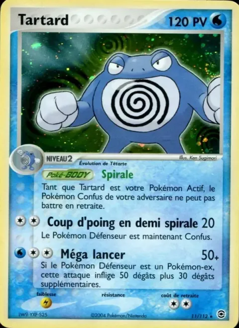 Carte Pokémon Tartard 011/112, extension EX Rouge Feu & Vert Feuille
