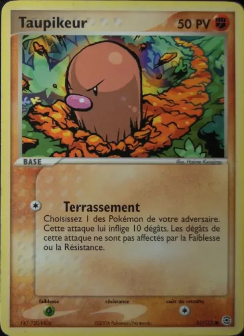 Carte Pokémon Taupikeur 061/112, extension EX Rouge Feu & Vert Feuille