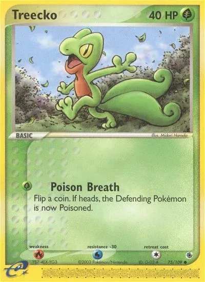 Carte Pokémon Arcko 075/109, extension EX Rubis & Saphir