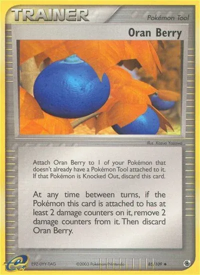 Carte Pokémon Baie Oran 085/109, extension EX Rubis & Saphir