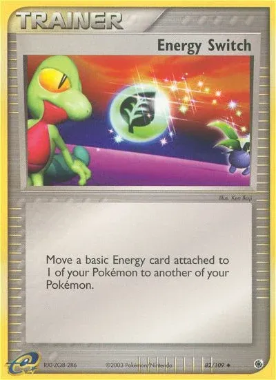 Carte Pokémon Échange d’énergie 082/109, extension EX Rubis & Saphir