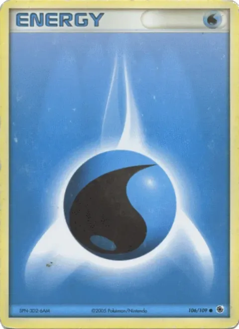 Carte Pokémon Énergie Eau 106/109, extension EX Rubis & Saphir