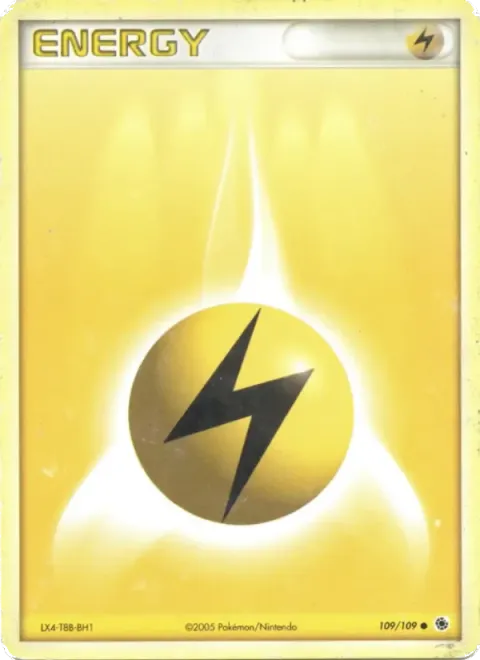 Carte Pokémon Énergie Électrique 109/109, extension EX Rubis & Saphir