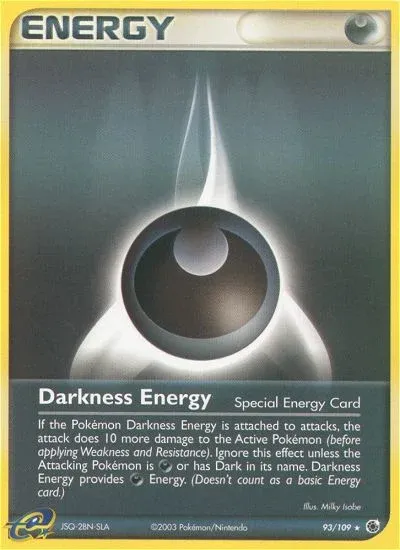 Carte Pokémon Énergie Obscurité 093/109, extension EX Rubis & Saphir