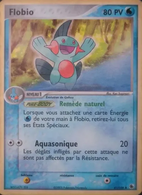 Carte Pokémon Flobio 041/109, extension EX Rubis & Saphir