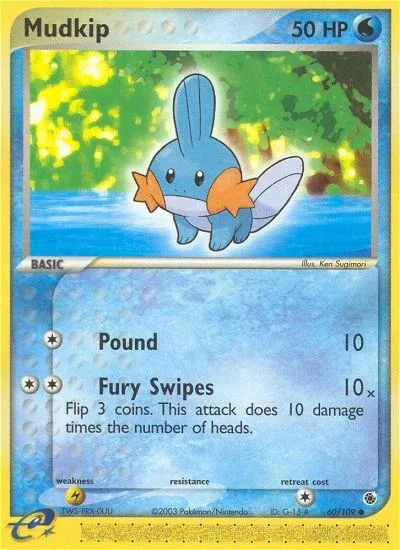 Carte Pokémon Gobou 060/109, extension EX Rubis & Saphir