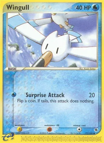 Carte Pokémon Goélise 077/109, extension EX Rubis & Saphir