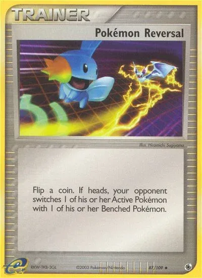 Carte Pokémon Inversion de Pokémon 087/109, extension EX Rubis & Saphir
