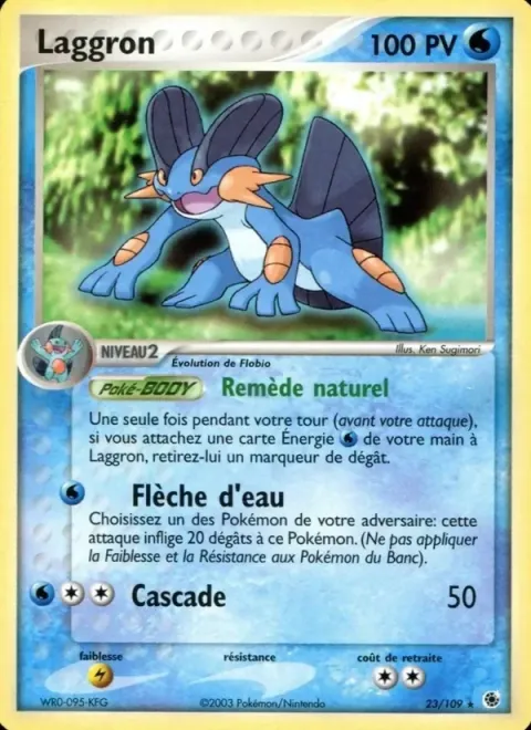 Carte Pokémon Laggron 023/109, extension EX Rubis & Saphir
