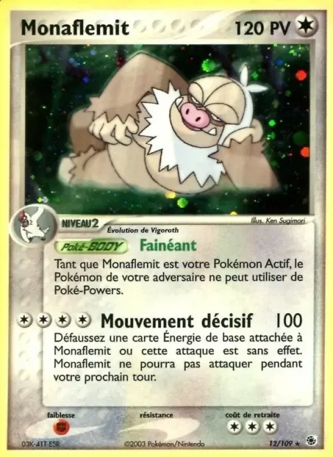 Carte Pokémon Monaflèmit 012/109, extension EX Rubis & Saphir