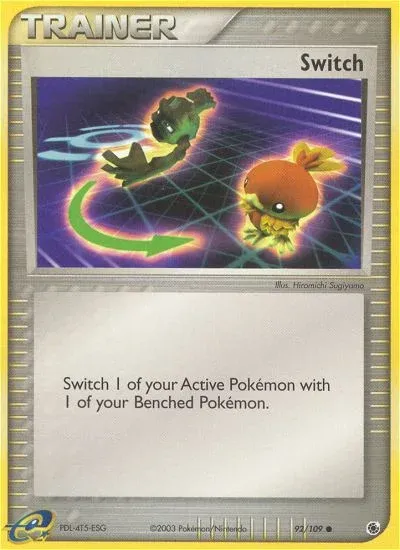 Carte Pokémon Passe-passe 092/109, extension EX Rubis & Saphir