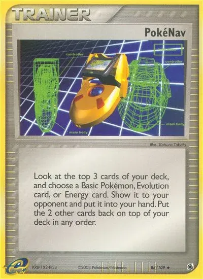 Carte Pokémon PokéNav 088/109, extension EX Rubis & Saphir
