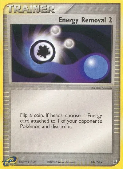 Carte Pokémon Suppression d’énergie 2 080/109, extension EX Rubis & Saphir