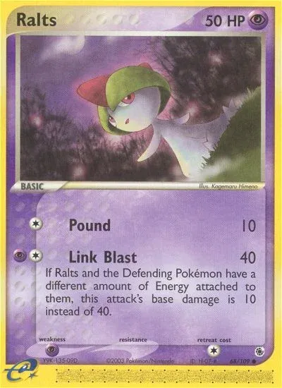 Carte Pokémon Tarsal 068/109, extension EX Rubis & Saphir