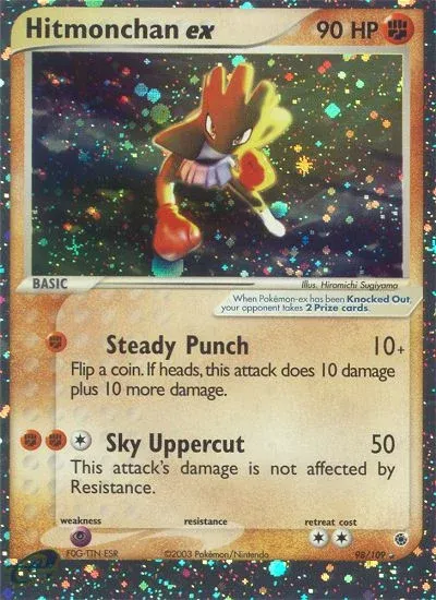 Carte Pokémon Tygnon ex 098/109, extension EX Rubis & Saphir