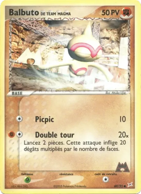 Carte Pokémon Balbuto de Team Magma 060/095, extension EX Team Magma vs Team Aqua