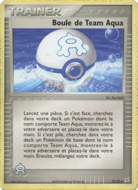 Carte Pokémon Boule de Team Aqua 075/095, extension EX Team Magma vs Team Aqua