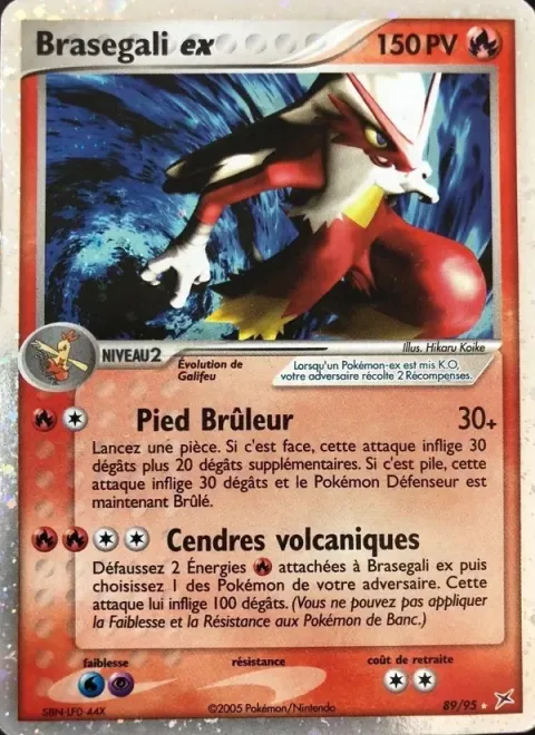 Carte Pokémon Brasegali ex 089/095, extension EX Team Magma vs Team Aqua