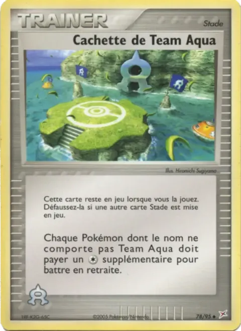 Carte Pokémon Cachette de Team Aqua 078/095, extension EX Team Magma vs Team Aqua