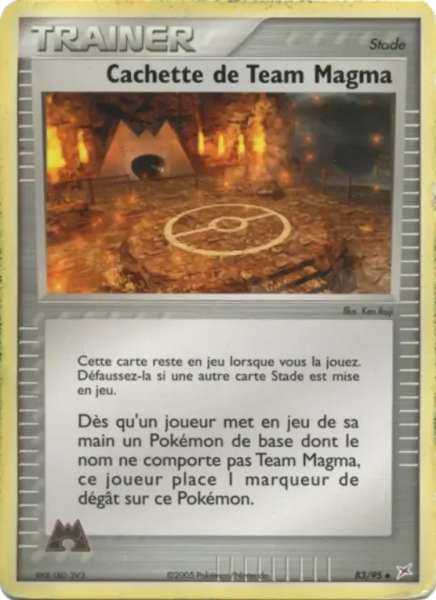 Carte Pokémon Cachette de Team Magma 083/095, extension EX Team Magma vs Team Aqua
