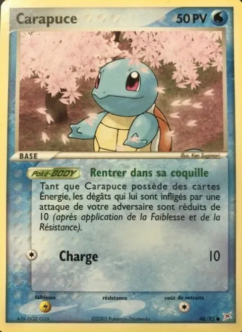 Carte Pokémon Carapuce 046/095, extension EX Team Magma vs Team Aqua