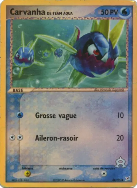Carte Pokémon Carvanha de Team Aqua 048/095, extension EX Team Magma vs Team Aqua