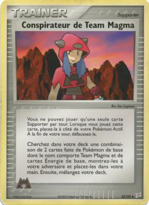 Carte Pokémon Conspirateur de Team Magma 082/095, extension EX Team Magma vs Team Aqua