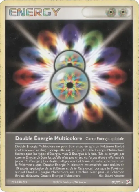 Carte Pokémon Double Énergie Multicolore 088/095, extension EX Team Magma vs Team Aqua