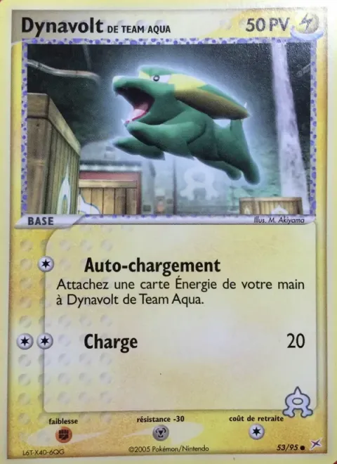 Carte Pokémon Dynavolt de Team Aqua 053/095, extension EX Team Magma vs Team Aqua