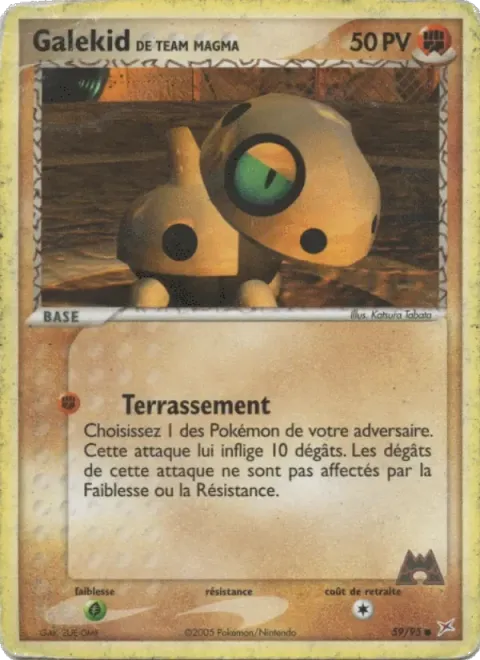 Carte Pokémon Galekid de Team Magma 059/095, extension EX Team Magma vs Team Aqua