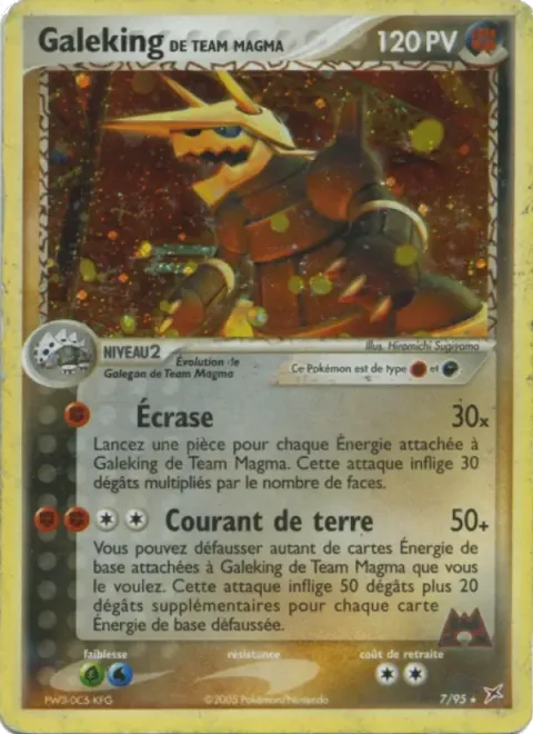 Carte Pokémon Galeking de Team Magma 007/095, extension EX Team Magma vs Team Aqua