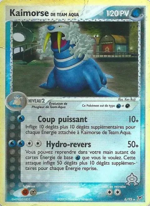 Carte Pokémon Kaimorse de Team Aqua 006/095, extension EX Team Magma vs Team Aqua