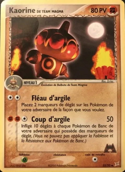 Carte Pokémon Kaorine de Team Magma 033/095, extension EX Team Magma vs Team Aqua