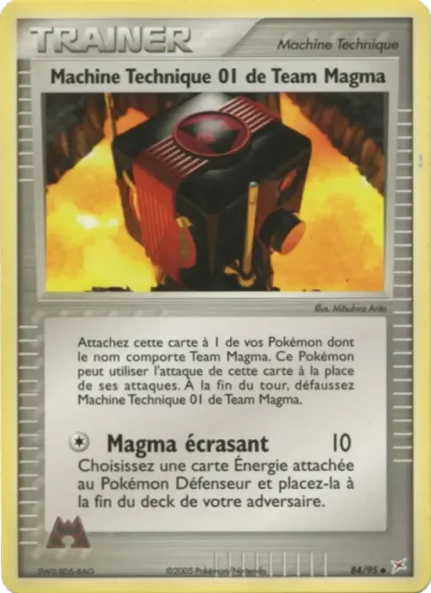 Carte Pokémon Machine Technique 01 de Team Magma 084/095, extension EX Team Magma vs Team Aqua