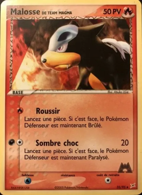Carte Pokémon Malosse de Team Magma 035/095, extension EX Team Magma vs Team Aqua