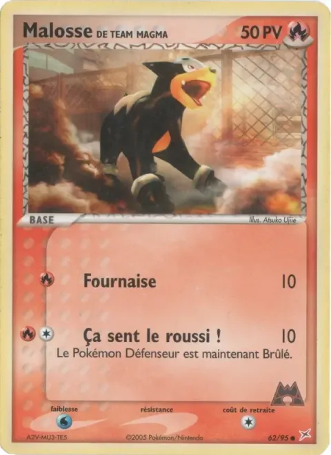 Carte Pokémon Malosse de Team Magma 062/095, extension EX Team Magma vs Team Aqua