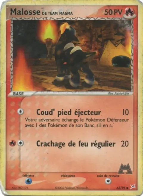 Carte Pokémon Malosse de Team Magma 063/095, extension EX Team Magma vs Team Aqua