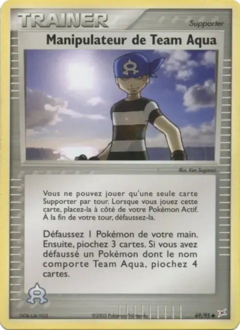 Carte Pokémon Manipulateur de Team Aqua 069/095, extension EX Team Magma vs Team Aqua