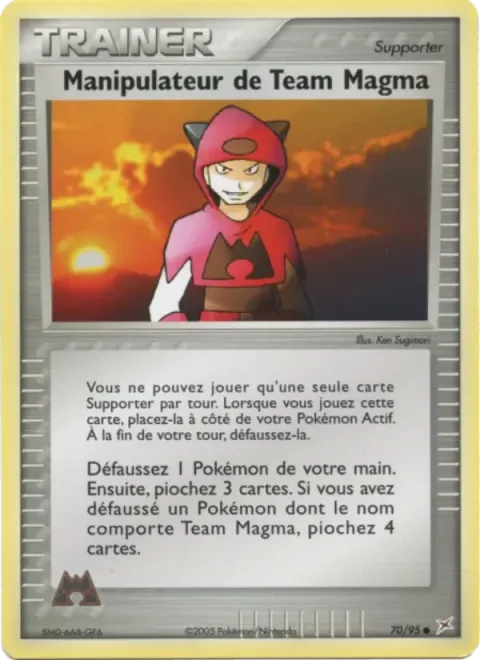 Carte Pokémon Manipulateur de Team Magma 070/095, extension EX Team Magma vs Team Aqua